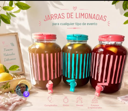 Jarras de limonadas para eventos